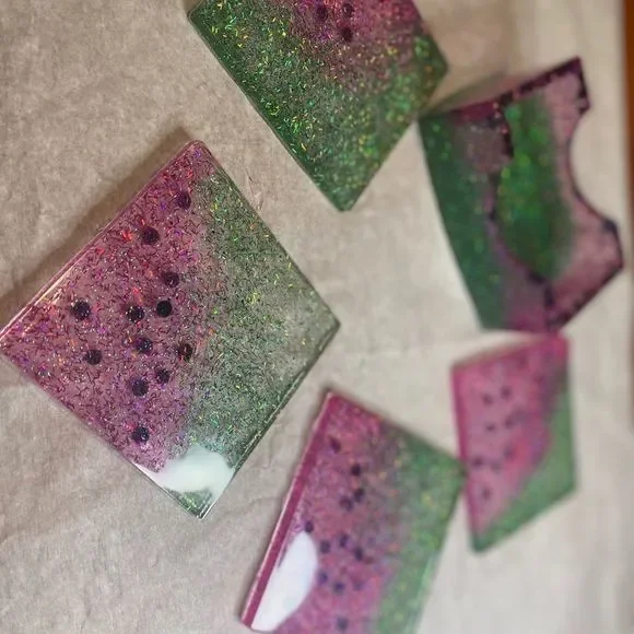 Handmade 😍🤗🍉 watermelon coaster set - Picture 10 of 10